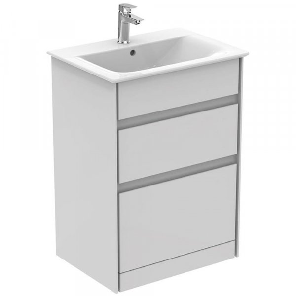 Ideal Standard Connect Air 600mm Freestanding Vanity Unit (Gloss White with Matt White Interior)