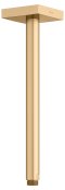 Keuco 300mm Ceiling Mounted Shower Arm with Square Rosette - Brushed Brass