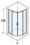 Novellini Zephyros R Double Door Offset Quadrant Shower Enclosure