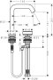 Hansgrohe Tecturis S 2-Hole Basin Mixer 150 Coolstart Ecosmart+ with Waste Set - Brushed Bronze