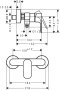 Hansgrohe Rebris S Single Lever Shower Mixer for Exposed Installation - Chrome