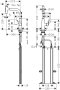 Hansgrohe Metris Select M71 Single Lever Kitchen Mixer 240 with Pull-Out Spray & Sbox, 2 Spray Modes - Chrome