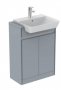 Ideal Standard Connect Air 600mm Floor Standing Semi Countertop Basin Unit (Gloss Grey with Matt White Interior)