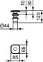 Ideal Standard Strada II 85mm Square Slotted Click Basin Waste