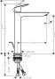 Hansgrohe Logis Single Lever Basin Mixer 240 Fine with Pop-Up Waste Set - Matt Black