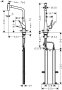 Hansgrohe Metris Select M71 Single Lever Kitchen Mixer 320 with Pull-Out Spray & Sbox, 2 Spray Modes - Chrome