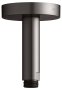 Keuco 100mm Ceiling Mounted Shower Arm with Round Rosette - Brushed Titanblack