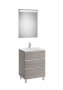 Roca The Gap City Oak 600mm 3 Drawer Vanity Unit with Basin and Eidos LED Mirror