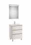 Roca The Gap Nordic Ash 600mm 3 Drawer Vanity Unit with Basin and Eidos LED Mirror