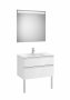 Roca The Gap Gloss White 800mm 2 Drawer Vanity Unit with Basin and Eidos LED Mirror