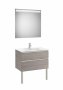 Roca The Gap City Oak 800mm 2 Drawer Vanity Unit with Basin and Eidos LED Mirror