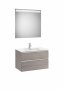 Roca The Gap City Oak 800mm 2 Drawer Vanity Unit with Basin and Eidos LED Mirror