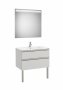 Roca The Gap Arctic Grey 800mm 2 Drawer Vanity Unit with Basin and Eidos LED Mirror
