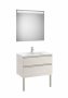 Roca The Gap Nordic Ash 800mm 2 Drawer Vanity Unit with Basin and Eidos LED Mirror