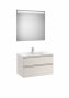 Roca The Gap Nordic Ash 800mm 2 Drawer Vanity Unit with Basin and Eidos LED Mirror