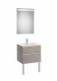 Roca The Gap City Oak 600mm 2 Drawer Vanity Unit with Basin and Eidos LED Mirror