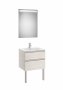 Roca The Gap Nordic Ash 600mm 2 Drawer Vanity Unit with Basin and Eidos LED Mirror