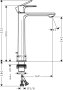 Hansgrohe Rebris S Single Lever Basin Mixer 240 Coolstart Ecosmart+ for Washbowls with Pop-Up Waste Set