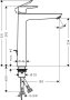 Hansgrohe Talis E Single Lever Basin Mixer 240 with Pop-Up Waste - Brushed Black Chrome