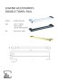 The White Space Legend Double Towel Rail - Brushed Brass