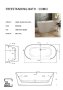 The White Space Como 1800 x 800mm Freestanding Bath