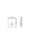 Villeroy & Boch ViConnect 100SU Urinal Flush Plate - Brushed Chrome
