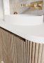 Scudo Linea Curve 600mm Wall-Hung Vanity Unit - Sonoma Oak