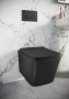 Scudo Riviera Square Wall-Hung Rimless Toilet & Seat - Matt Black
