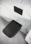 Scudo Riviera Square Wall-Hung Rimless Toilet & Seat - Matt Black