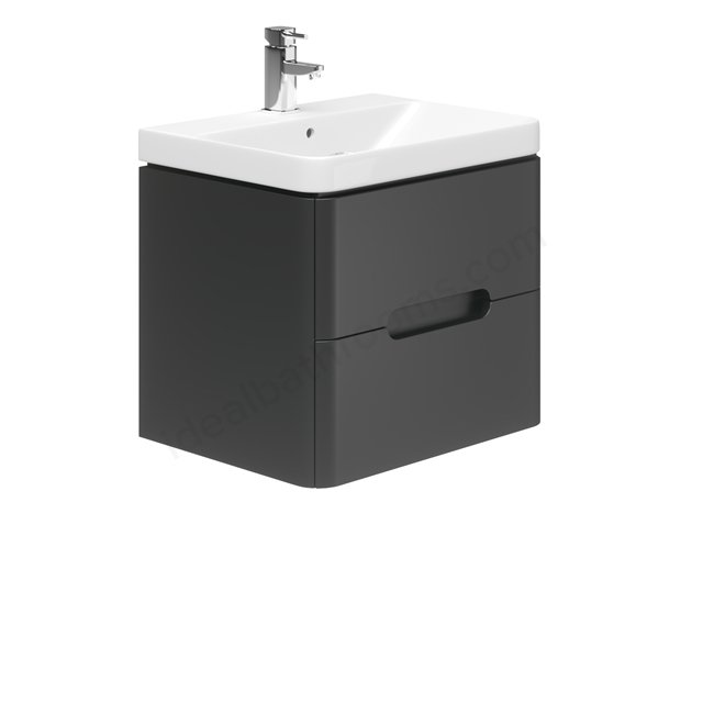 600mm Wall Hung Bathroom Vanity Units with Sink and Drawers,Simple Handle 