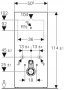Geberit Monolith Black Glass 114cm Sanitary Module for Wall Hung WC with Straight Connector