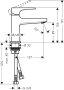 Hansgrohe Metropol Single Lever Basin Mixer 100 with Lever Handle Including Waste Set - Polished Gold-Optic