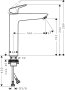 Hansgrohe Logis Single Lever Basin Mixer 190 without Waste - Matt Black