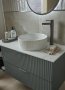 Tavistock Cadence 600mm Wall-Mounted Vanity Unit - Fluted Viridian Green