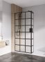 Roman Haven Select 300mm Black Grid Pivot Deflector Panel (8mm)