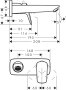 Hansgrohe Logis Single Lever Basin Mixer for Concealed Installation with Spout 19.5cm - Matt Black