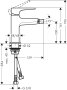 Hansgrohe Metropol Single Lever Bidet Mixer with Lever Handle & Push-Open Waste - Polished Gold-Optic