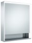 Keuco Royal Lumos 650 x 735 x 130mm Left Hinged Mirror Cabinet with Shelf & Heating - Anodised Silver