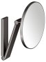 Keuco iLook Move Round Wall-Mounted Cosmetic Mirror - Brushed Titanblack