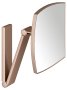 Keuco iLook Move Square Wall-Mounted Cosmetic Mirror - Brushed Red Gold