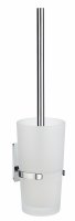 Smedbo Pool Toilet Brush with Frosted Glass Container - Chrome