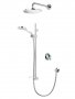 Aqualisa Quartz Touch Concealed Dual Outlet with Adjustable Head and Fixed Wall Drencher