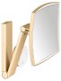 Keuco iLook Move Square Wall-Mounted Cosmetic Mirror with 2 Colour LED - Brushed Brass