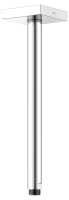 Keuco 300mm Ceiling Mounted Shower Arm with Square Rosette - Brushed Black / Chrome
