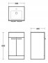 Ideal Standard Tempo White Gloss 500mm Floorstanding 2 Door Vanity Unit
