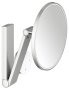 Keuco iLook Move Round Wall-Mounted Cosmetic Mirror with 2 Colour LED - Stainless Steel