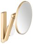 Keuco iLook Move Round Wall-Mounted Cosmetic Mirror with 2 Colour LED - Brushed Brass