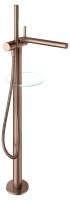 Keuco Edition 400 Single Lever Bathtub Mixer Free-Standing - Brushed Red Gold