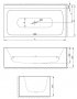Bette Lux V Silhouette Side Bath 180 x 90cm