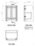 BC Designs Victrion 640mm Earl's Grey 2 Door Ceramic Basin Unit
